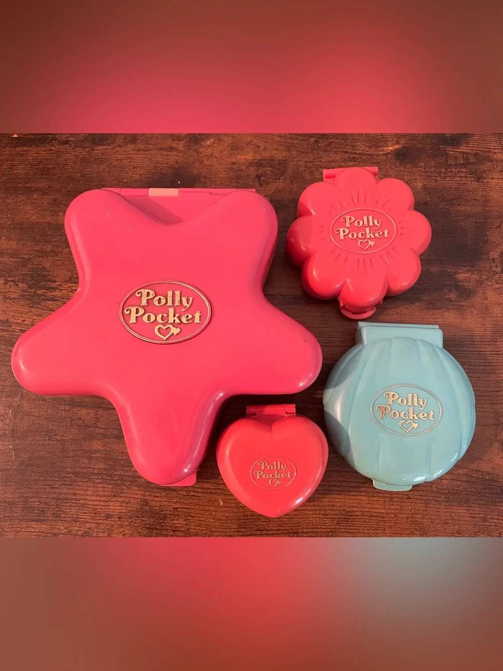 Vintage Polly Pocket Compact Lot of 4 - 1989-93 Fairy Light Wonderland & More!